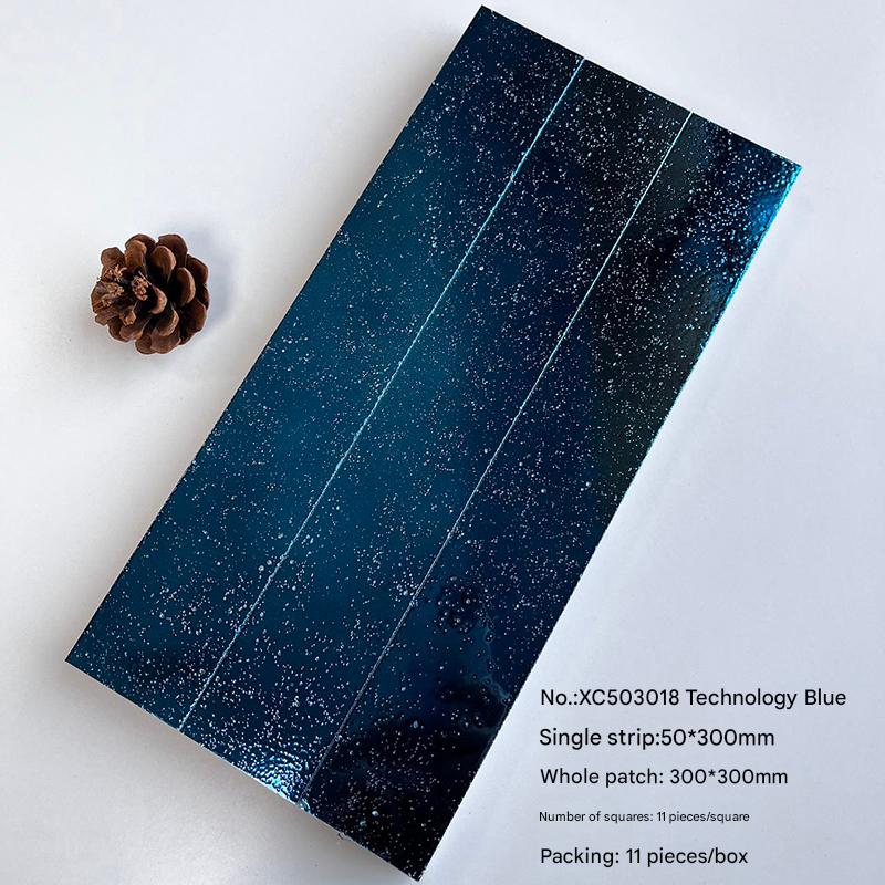 300x300mm Starry - Effect Tech Blue Mosaic Tiles - XC503018