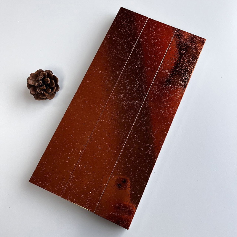 300x300mm Starry - Effect Peach Red Mosaic Tiles - XC503019