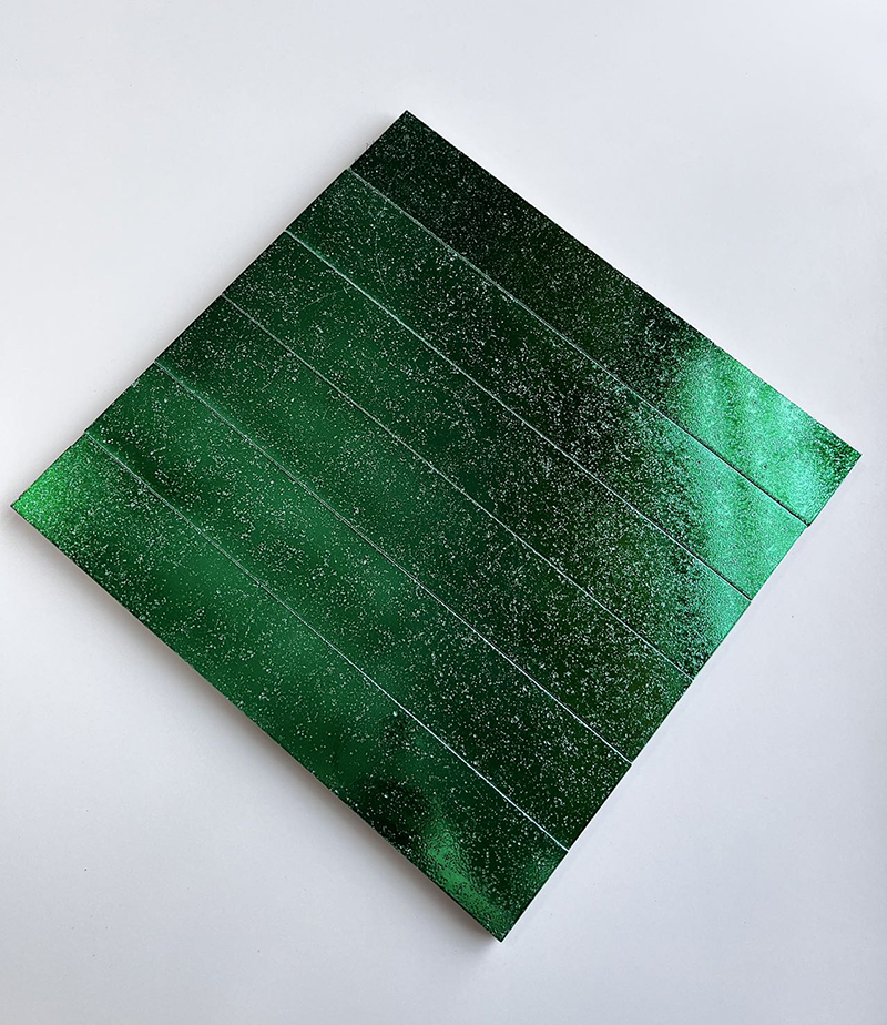 300x300mm Starry - Effect Emerald Green Mosaic Tiles - XC503020