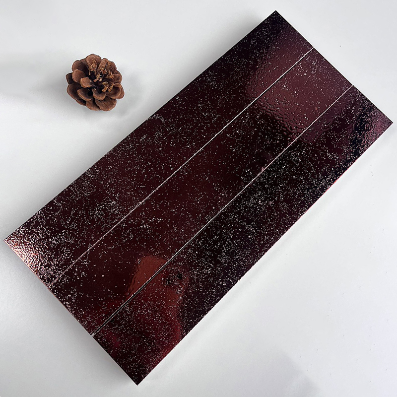 300x300mm Starry - Effect Wine Red Mosaic Tiles - XC503022