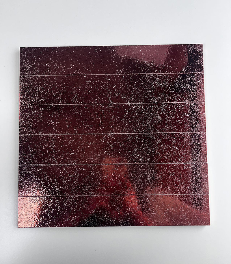 300x300mm Starry - Effect Wine Red Mosaic Tiles - XC503022