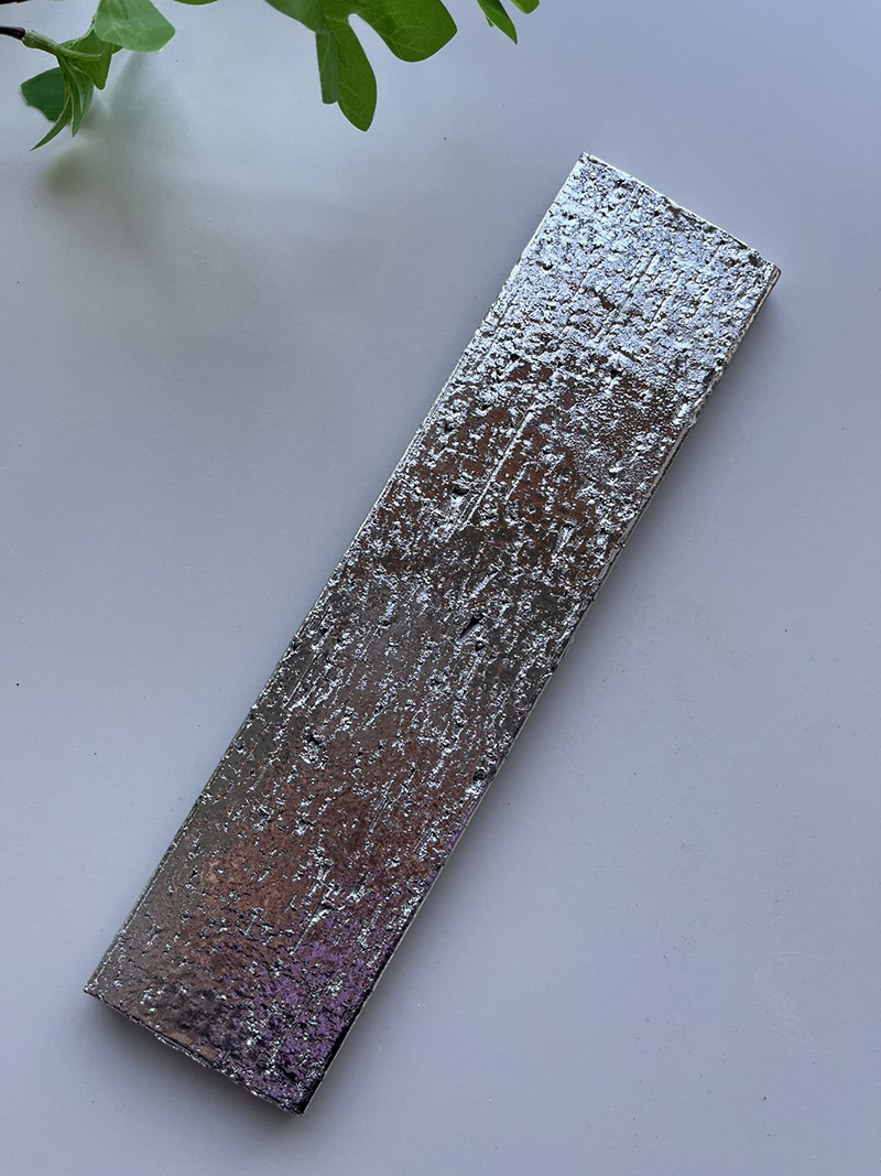 60x240mm Textured Electroplated Silver Mosaic Tiles - XC602401P