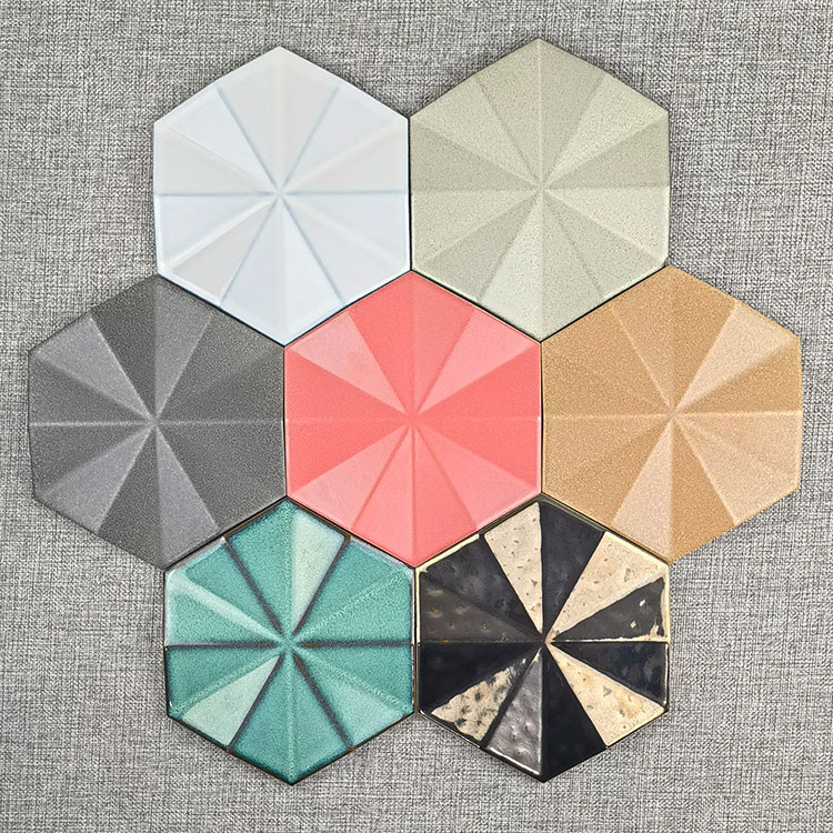 150x175mm Artisan Hexagonal 3D - Patterned Mosaic Tiles - XC15017ALJ - 2