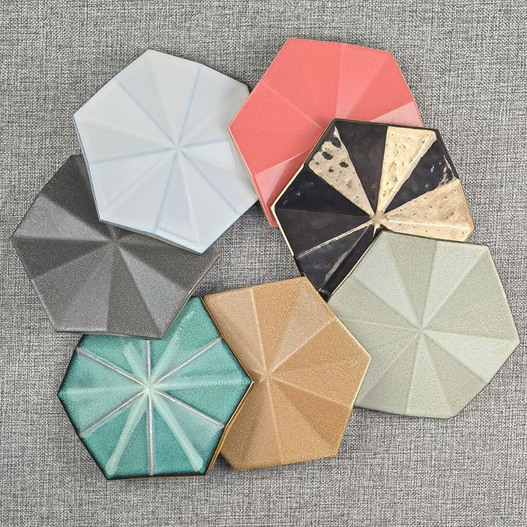 150x175mm Artisan Hexagonal 3D - Patterned Mosaic Tiles - XC15017ALJ - 2