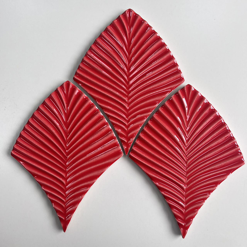 115x200mm Artisan Banana Leaf - Shaped Mosaic Tiles (XC1152001, XC1152002)