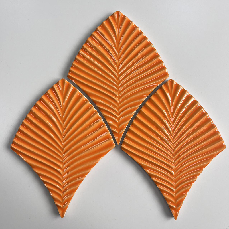 115x200mm Artisan Banana Leaf - Shaped Mosaic Tiles (XC1152001, XC1152002)