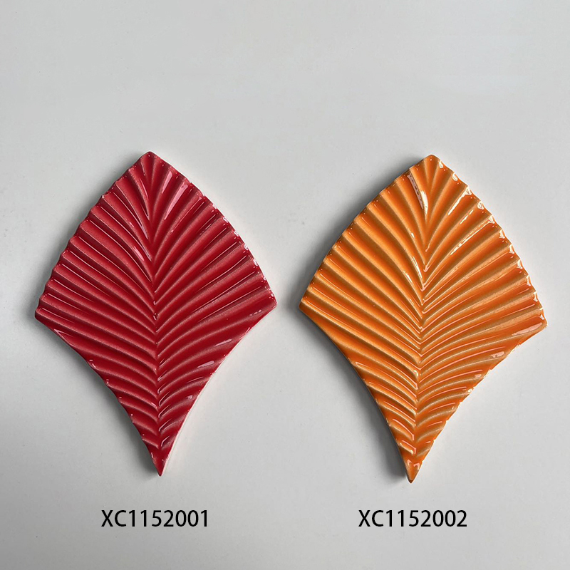 115x200mm Artisan Banana Leaf - Shaped Mosaic Tiles (XC1152001, XC1152002)