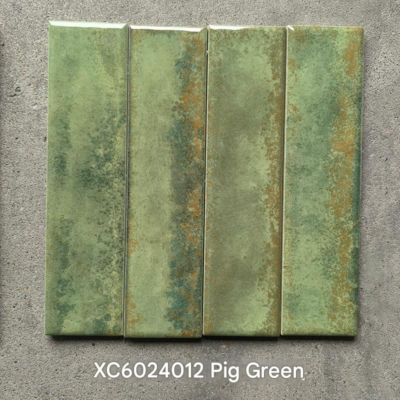 60x240mm Artisan Zodiac Series Tile - Pig Green (XC6024012)