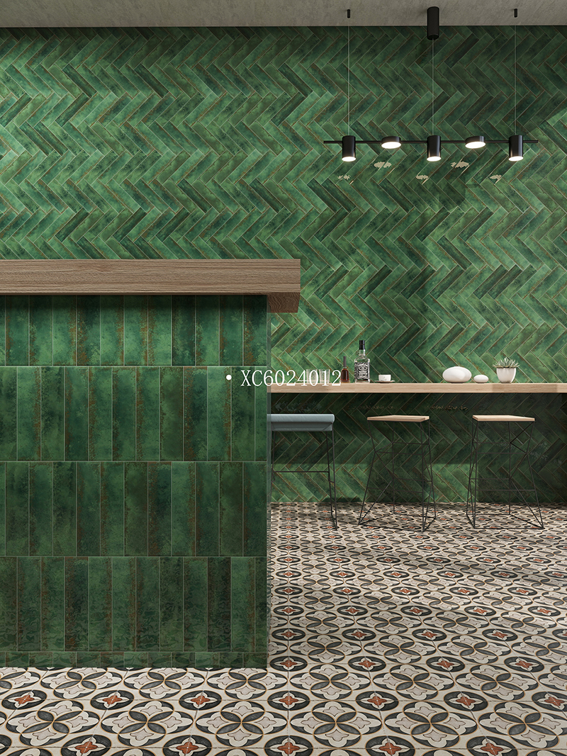 60x240mm Artisan Zodiac Series Tile - Pig Green (XC6024012)