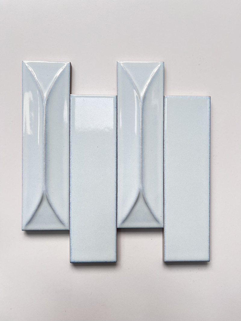 Handmade Textured Light Blue Ceramic Tiles -XC632272403A/B