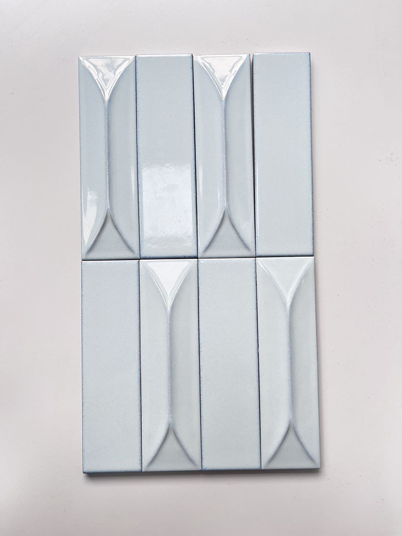 Handmade Textured Light Blue Ceramic Tiles -XC632272403A/B