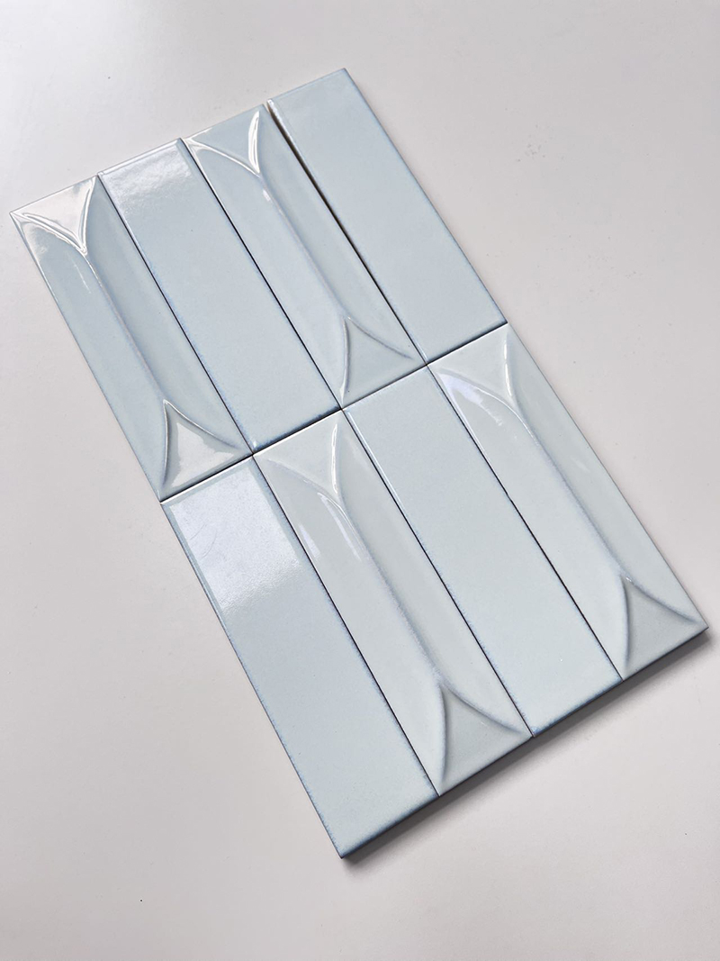 Handmade Textured Light Blue Ceramic Tiles -XC632272403A/B
