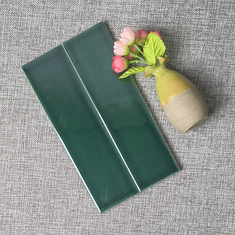 Handmade 3D - Shaped Dark Green Ceramic Tiles -XC632272407A/B