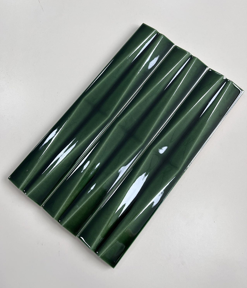 60x300mm Artisan 3D - Textured Dark Green Ceramic Tiles - XCDZ603001