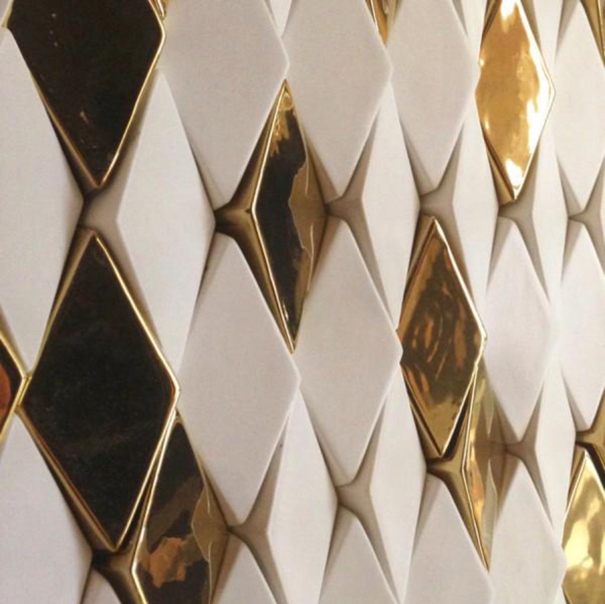Metallic Gold & Copper Handmade Tile Mosaic for Luxe Accents