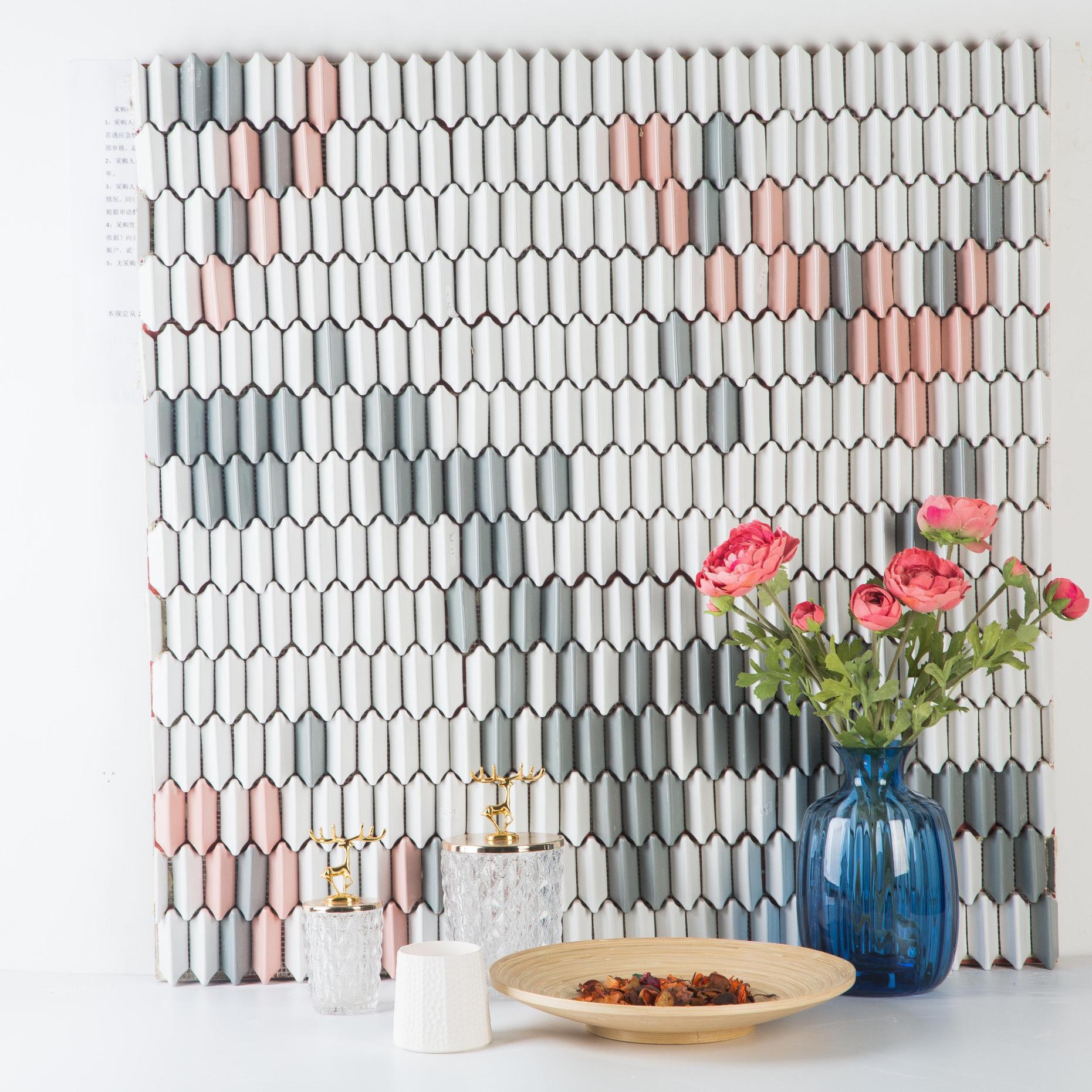 Bright - Toned Handmade Tile Mosaic for Dramatic Interiors
