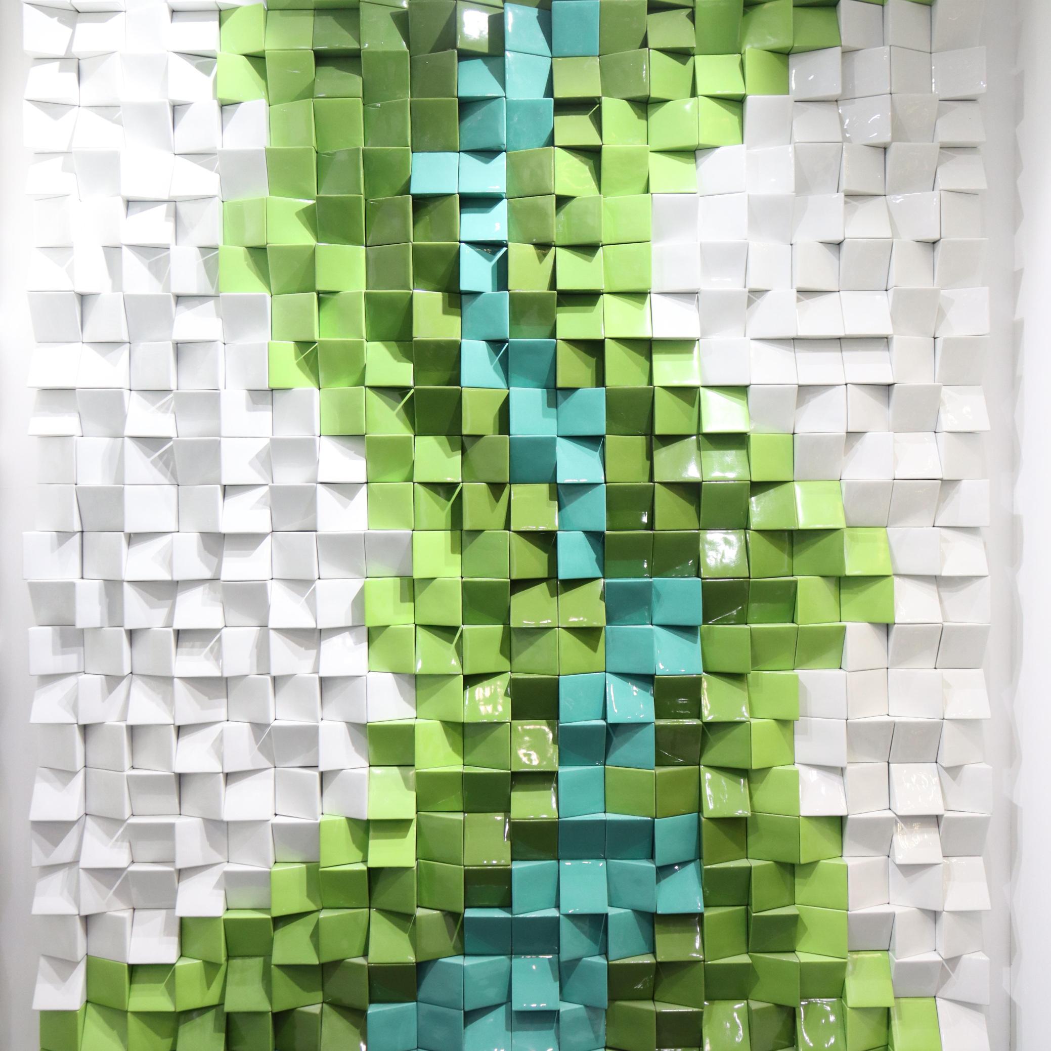 Mediterranean - Inspired Handmade Tile Mosaic in Blue & Green