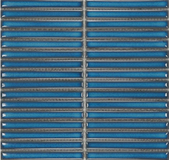 15x145mm Teal Linear Ceramic Mosaic Tiles - Artisan Rectangle Series（1505-1530）