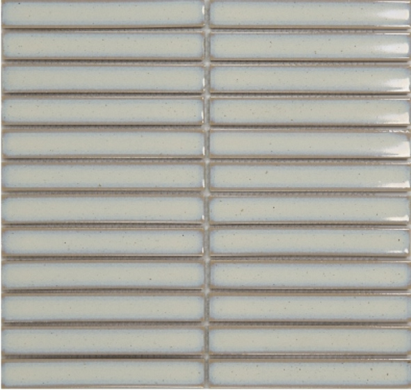 22x145mm Light Gray Linear Ceramic Mosaic Tiles - Rectangle Series（2203-2223）