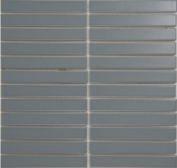 22x145mm Light Gray Linear Ceramic Mosaic Tiles - Rectangle Series（2203-2223）