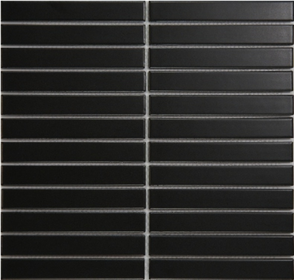 22x145mm Light Gray Linear Ceramic Mosaic Tiles - Rectangle Series（2203-2223）