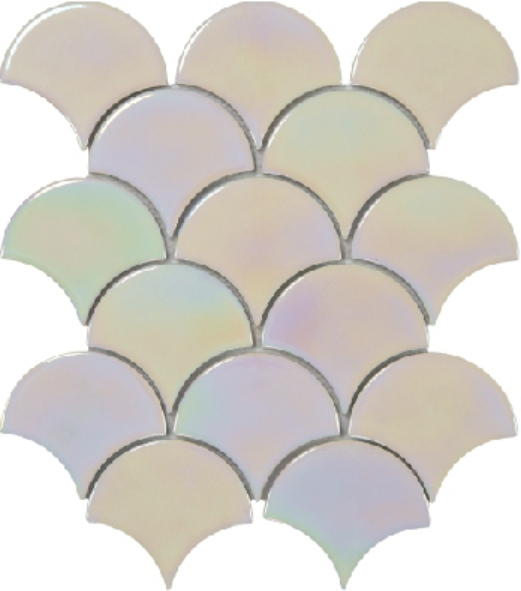 Colorful Fan - Shaped Ceramic Mosaic Tiles - Art Deco Wall Design(S8505...S8520, S9501-S95030)