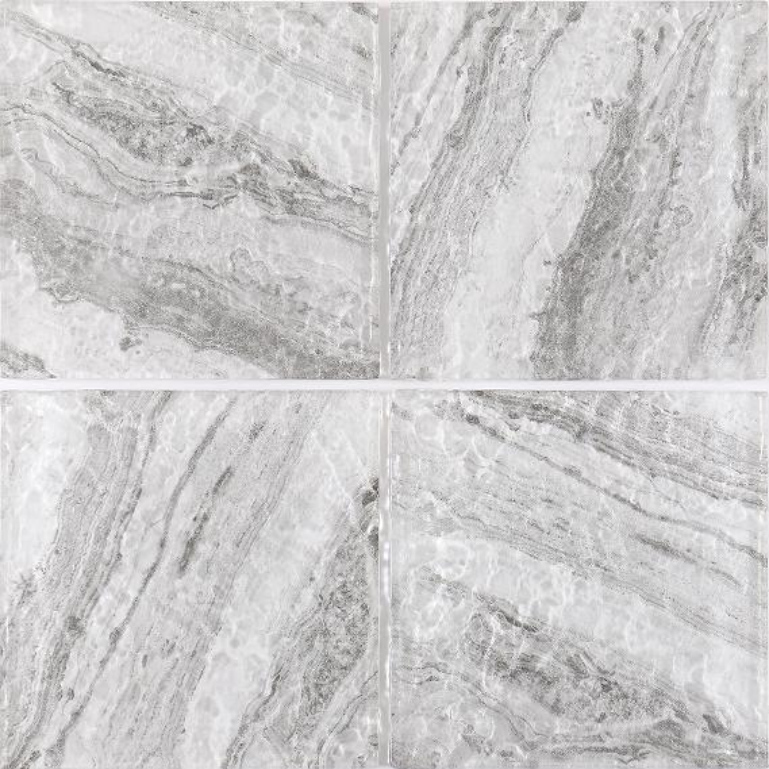 150x150mm Inkjet Glass Mosaic Tiles - Blue - Gray Wave Pattern(RTPM443 RTPM444 RTPM445 RTPM446)