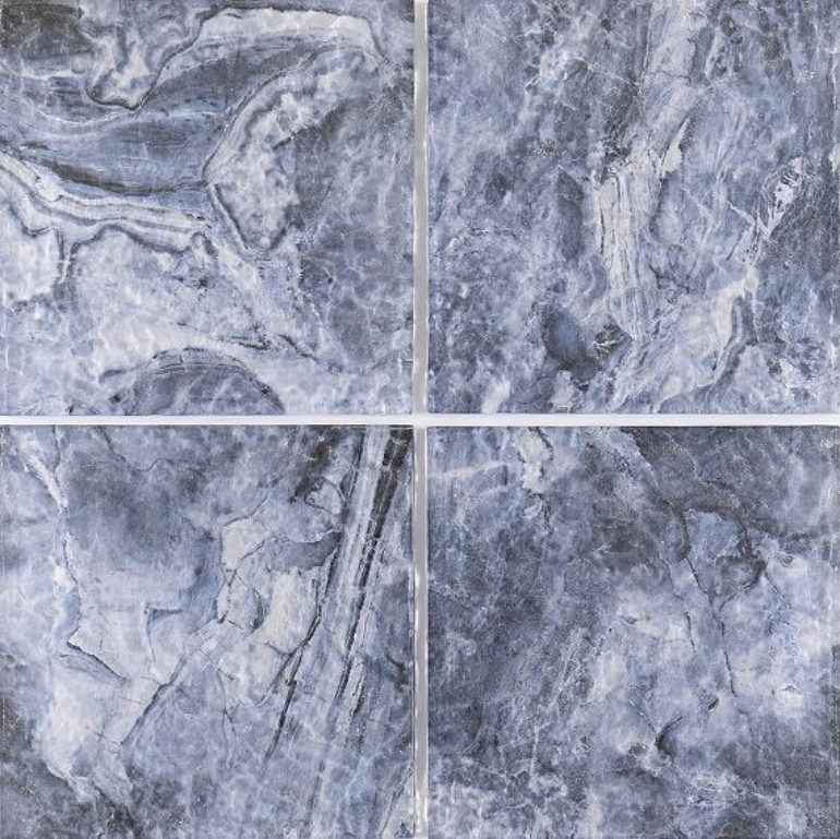 150x150mm Inkjet Glass Mosaic Tiles - Blue - Gray Marble - Effect Pattern(RTPM443 RTPM444 RTPM445 RTPM446)