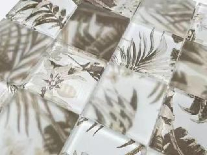 Botanical - Patterned High - Temp Inkjet Glass Mosaic Tiles - 73x73 & 300x300mm（RTPMO53 RTPMO54）