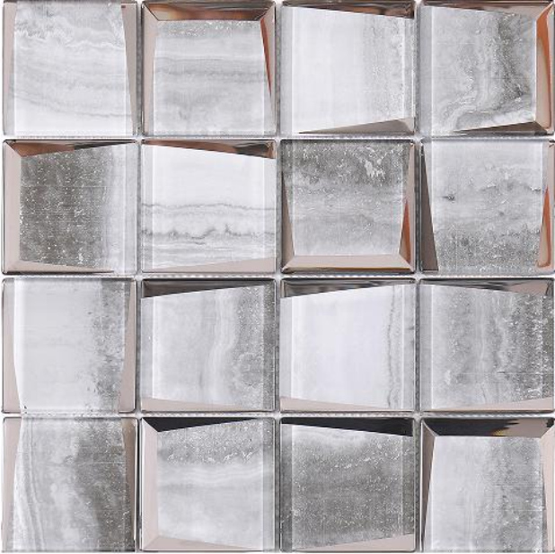Artistic Brushstroke Glass Mosaic Tiles - 73x73mm & 300x300mm Sheets（RTPM197 RTPM198 RTPM199 RTPM200 RTPM201）