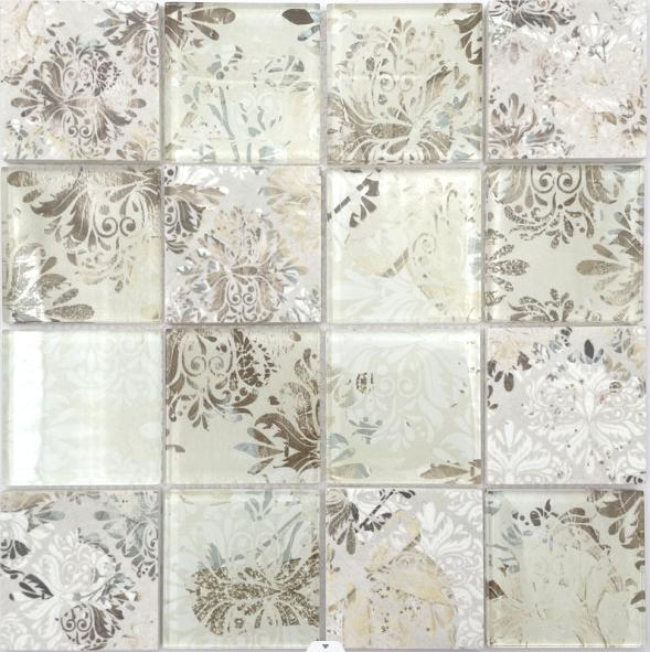 Vintage - Style High - Temp Inkjet Glass Mosaic Tiles - 73x73mm & 300x300mm Sheets（RTPM182 RTPMO67 RTPMO68 RTPMO69 RTPM070）