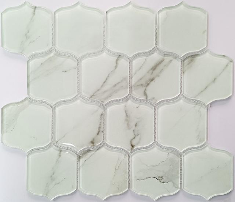 308x265mm Hexagon Artistic Pattern High - Temp Inkjet Glass Mosaic Tiles（RTPM137 RTPM138 RTPM139 RTPM140 RTPM136 RTPM209 RTPM213 RTPM210 RTPM214 RTPM211 RTPM215 RTPM212 RTPM216）