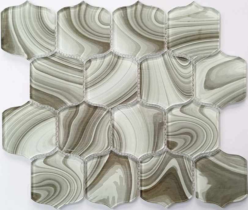 308x265mm Hexagon Artistic Pattern High - Temp Inkjet Glass Mosaic Tiles（RTPM137 RTPM138 RTPM139 RTPM140 RTPM136 RTPM209 RTPM213 RTPM210 RTPM214 RTPM211 RTPM215 RTPM212 RTPM216）