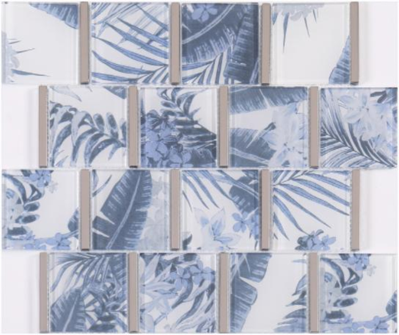 72x72 & 335x295mm Artistic Pattern High - Temp Inkjet Glass Mosaic Tiles(RTPMO11 RTPMO09 RTPMO12 RTPM010)