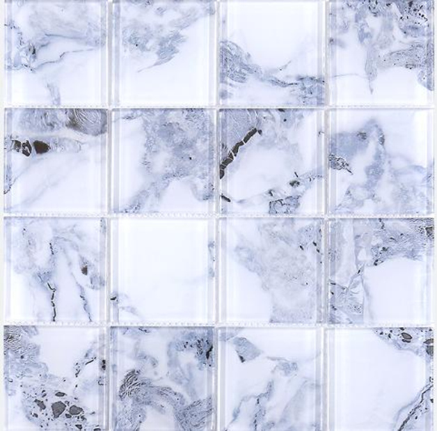 73x73 & 300x300mm Marble - Look High - Temp Inkjet Glass Mosaic Tiles(RTPM162 RTPM163 RTPM164 RTPM165 RTPM166)