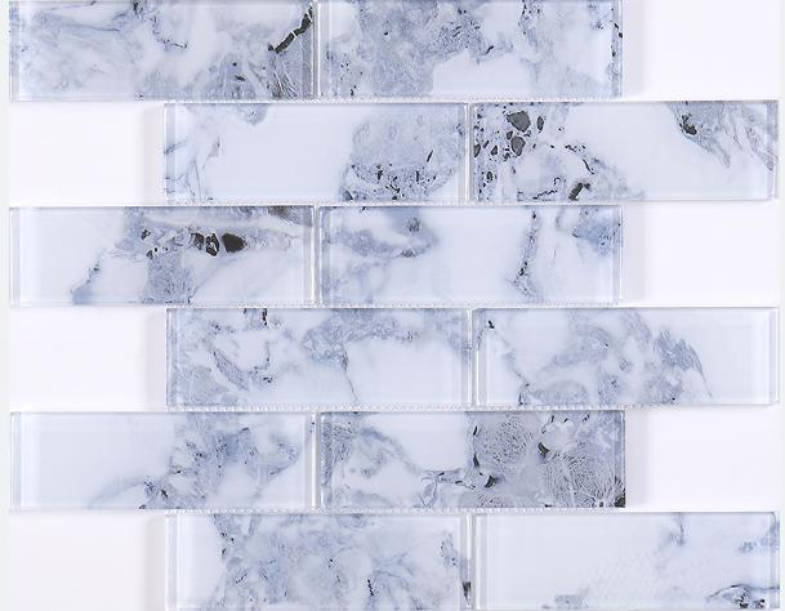 73x73 & 300x300mm Marble - Look High - Temp Inkjet Glass Mosaic Tiles(RTPM162 RTPM163 RTPM164 RTPM165 RTPM166)