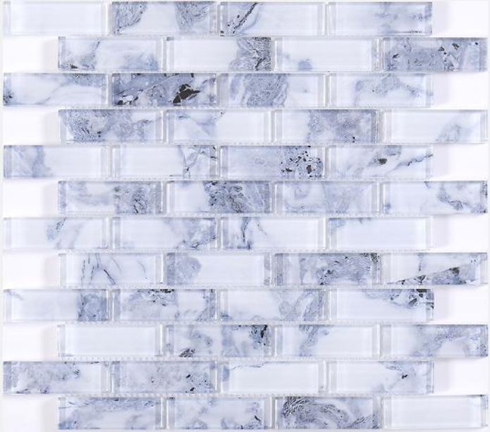 73x73 & 300x300mm Marble - Look High - Temp Inkjet Glass Mosaic Tiles(RTPM162 RTPM163 RTPM164 RTPM165 RTPM166)