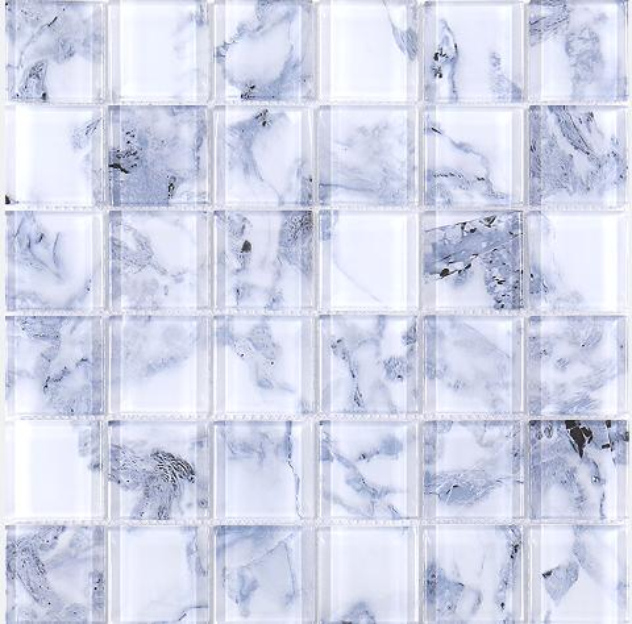 73x73 & 300x300mm Marble - Look High - Temp Inkjet Glass Mosaic Tiles(RTPM162 RTPM163 RTPM164 RTPM165 RTPM166)