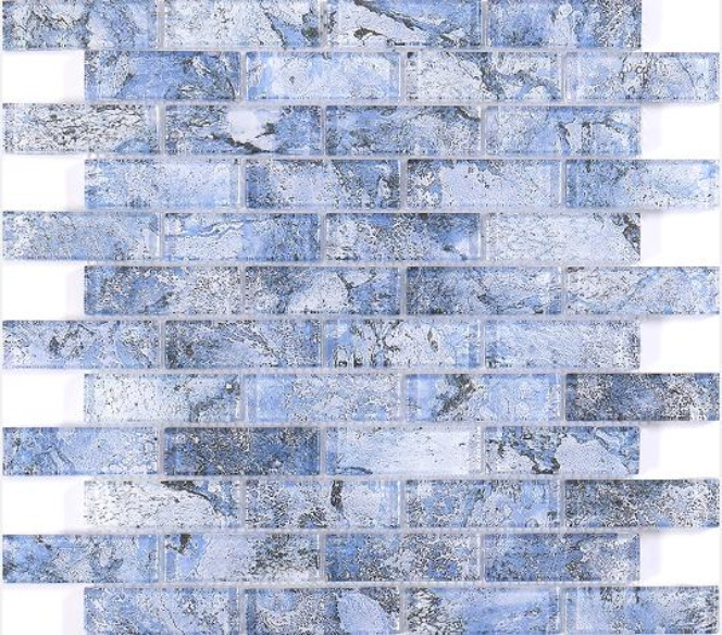 73x73 & 300x300mm Blue - Toned Textured High - Temp Inkjet Glass Mosaic Tiles(RTPM158 RTPM159 RTPMO35 RTPM160 RTPM161)