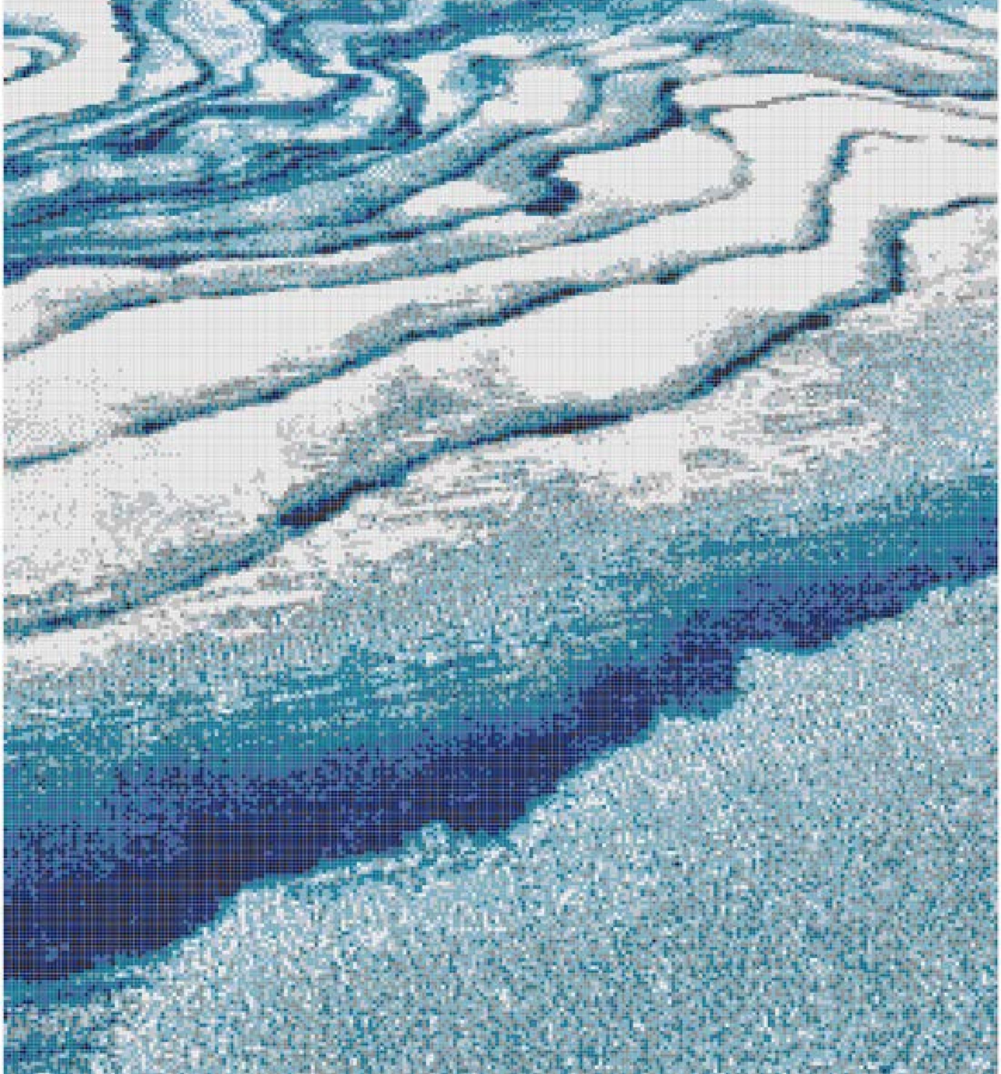 9.5x9.5mm Blue - Toned Landscape Puzzled Mosaic Tiles (VF81771T)