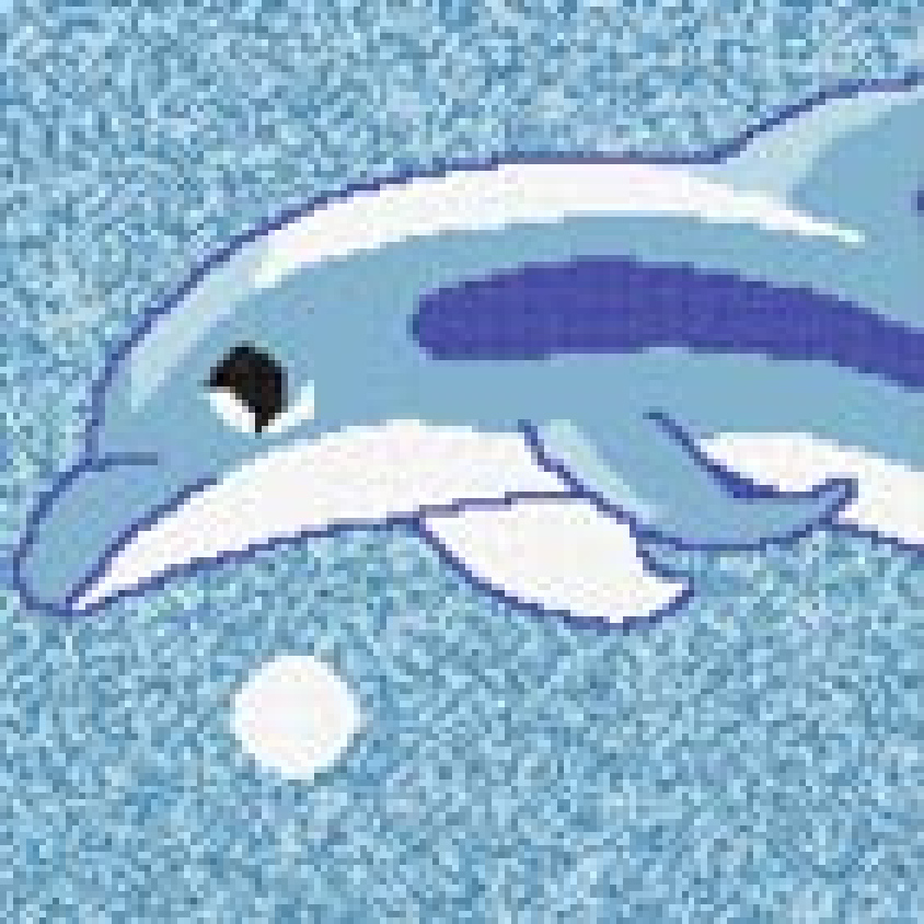 23x23mm Dolphin - Patterned Puzzled Mosaic Tiles (WN30727)