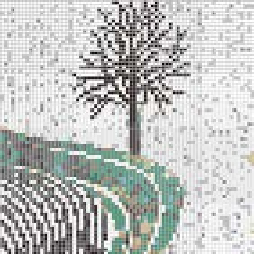 9.5x9.5mm Tree - Themed Puzzled Mosaic Tiles ( VF81796T)
