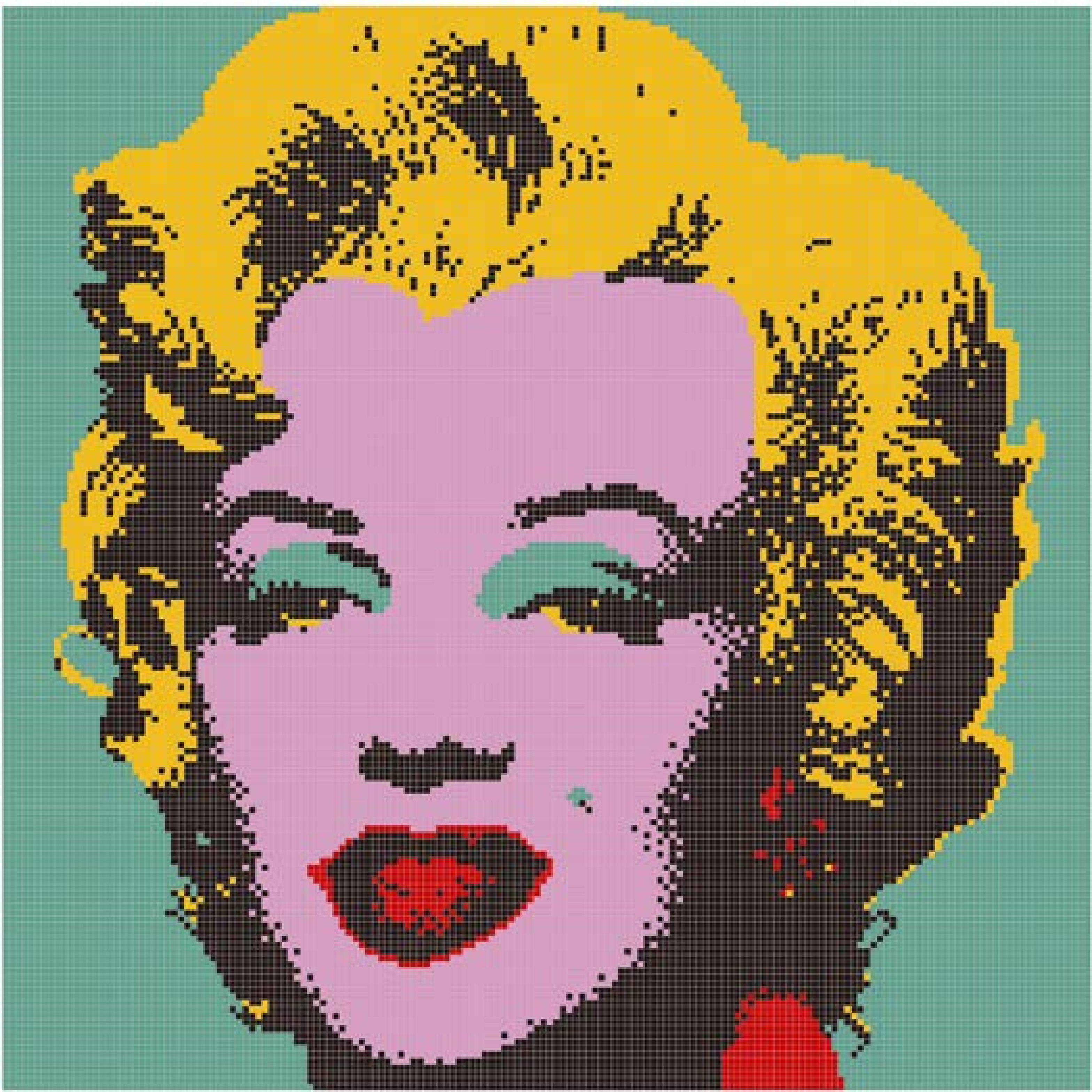 9.5x9.5mm Pop - Art Portrait Marilyn Monroe Puzzled Mosaic Tiles ( VF84965T)