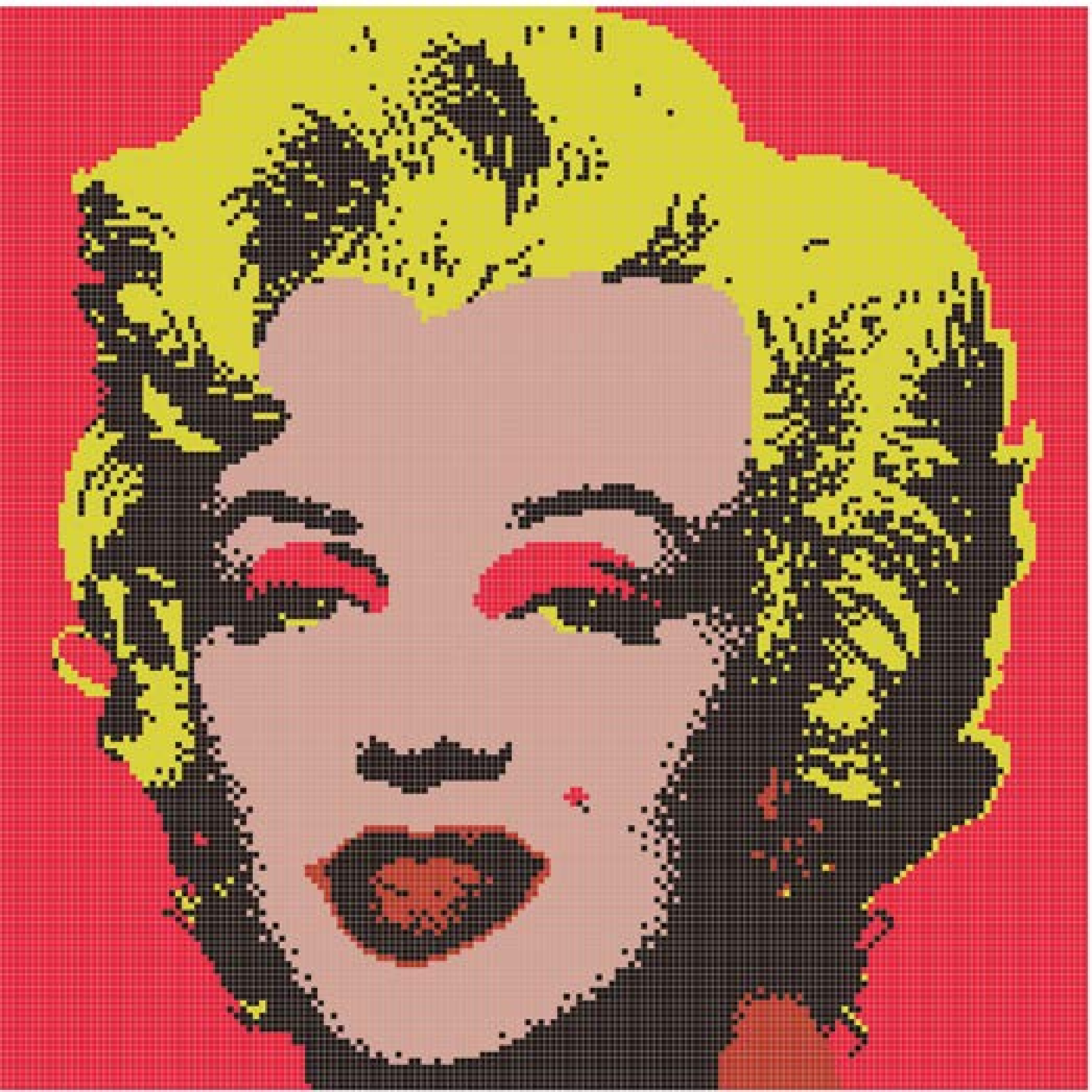 9.5x9.5mm Pop - Art Portrait Marilyn Monroe Puzzled Mosaic Tiles ( VF84965T)