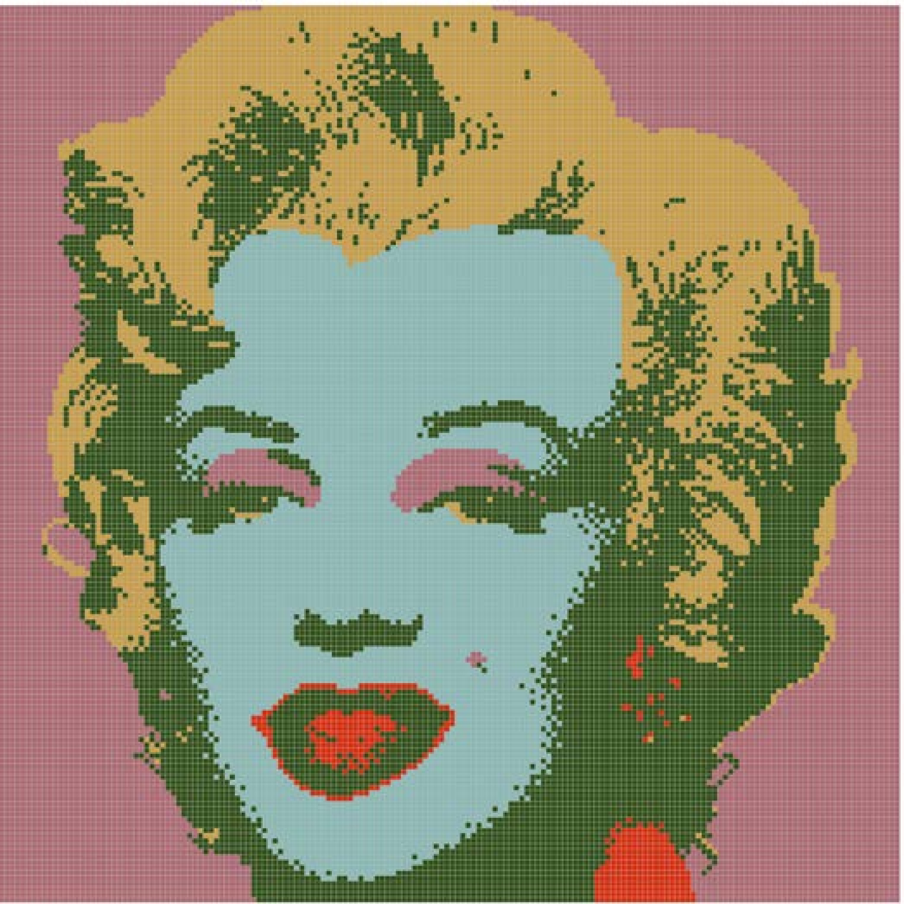 9.5x9.5mm Pop - Art Portrait Marilyn Monroe Puzzled Mosaic Tiles ( VF84965T)