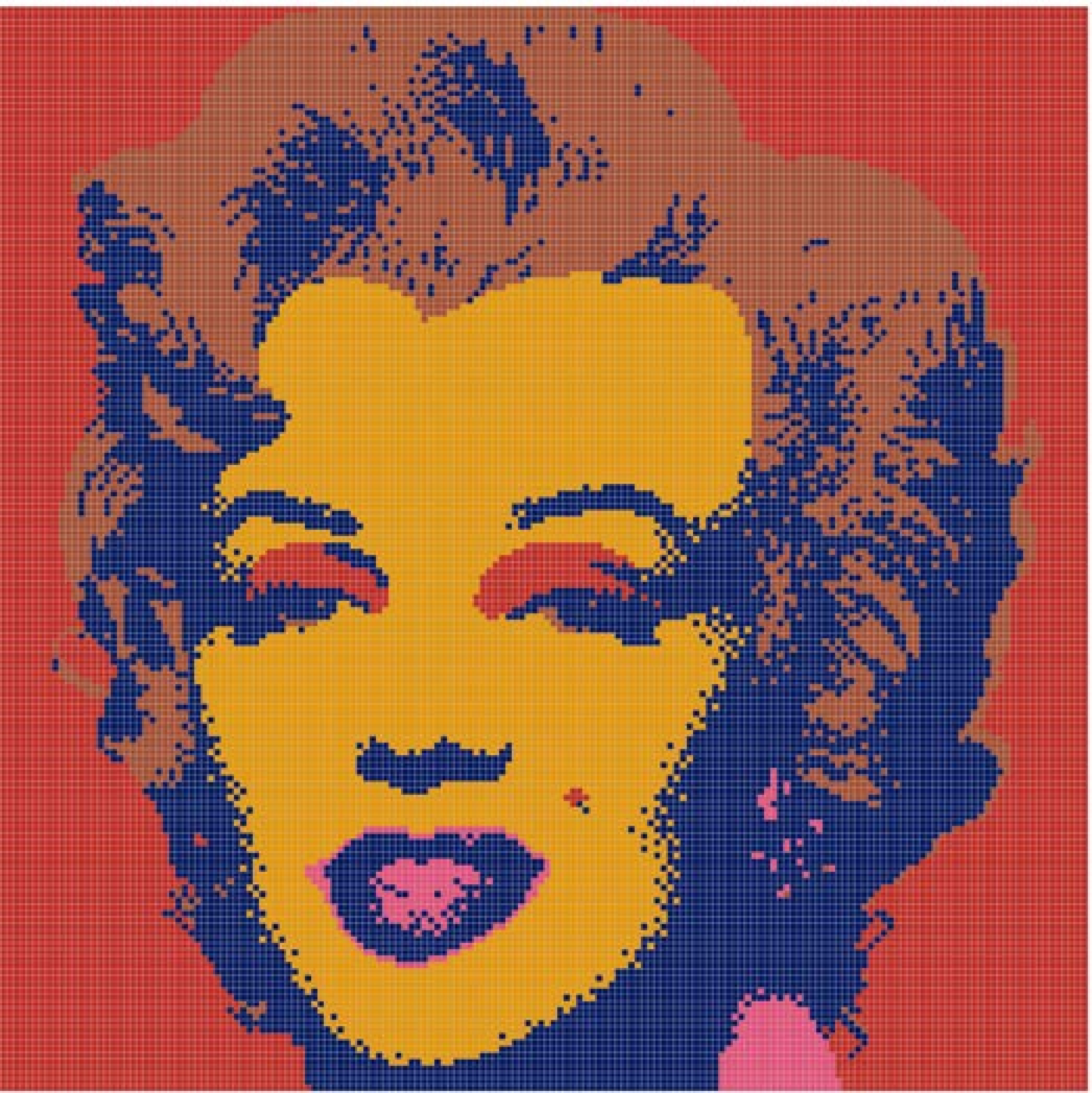 9.5x9.5mm Pop - Art Portrait Marilyn Monroe Puzzled Mosaic Tiles ( VF84965T)