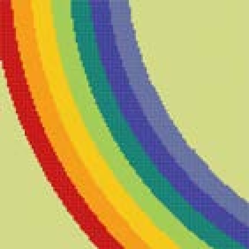 10.5x10.5mm Color - Rainbow Striped Puzzled Mosaic Tiles (RJNTCM88419)