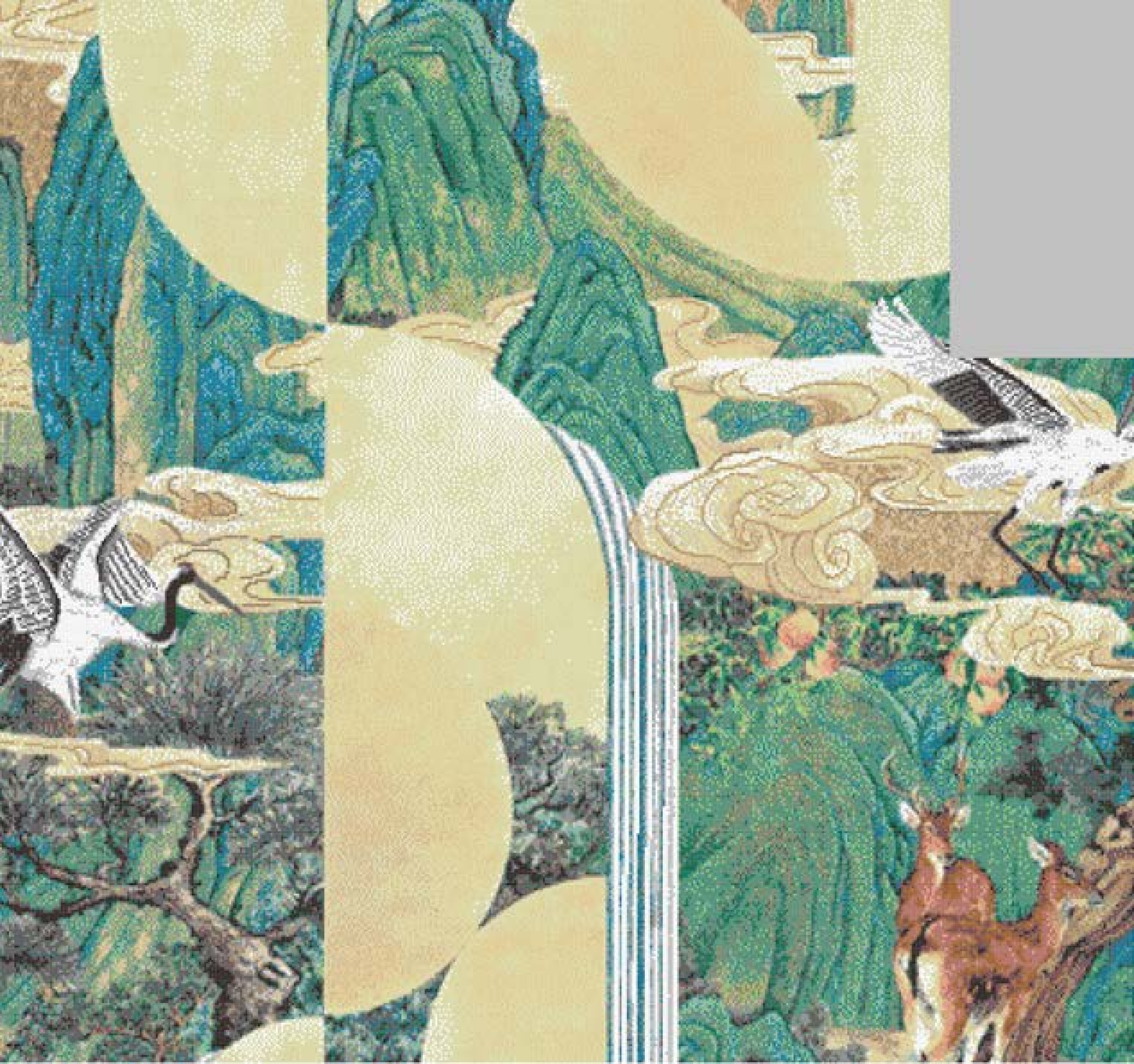9.5x9.5mm Landscape - Themed Puzzled Mosaic Tiles (VF81765T)