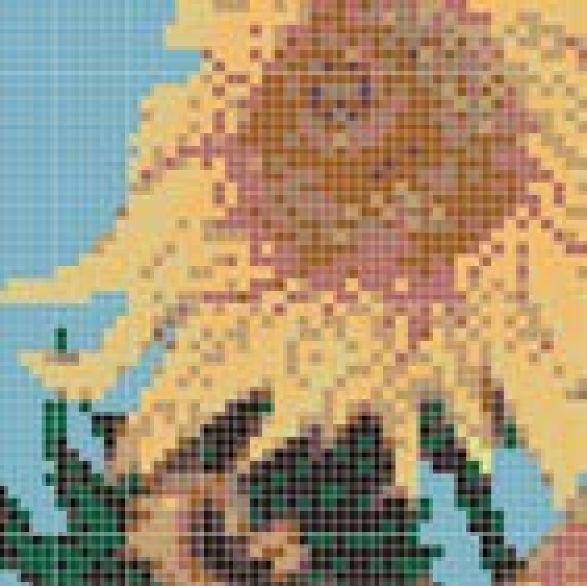 9.5x9.5mm Sunflower - Themed Puzzled Mosaic Tiles (VF81800T)