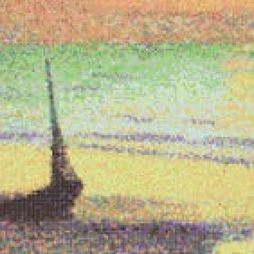 9.5x9.5mm Impressionist Landscape Sunrise Sunset Puzzled Mosaic Tiles (VF81804T)